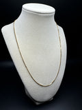20” 14k Yellow Gold Box Chain 1.3mm 5.1g