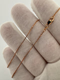 20” 14k Rose Gold Heavy Link 1.3mm 2.4g