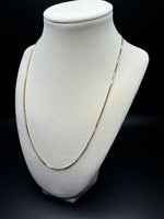 20” 14k Yellow Gold Box Chain 1.3mm 5.1g