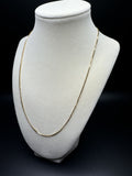 20” 14k Yellow Gold Box Chain 1.3mm 5.1g