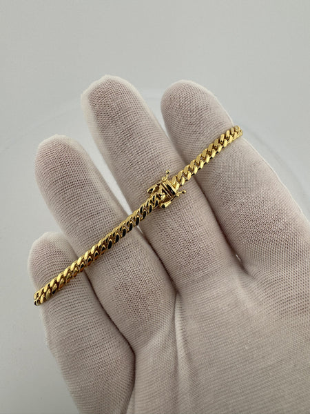 7.5” 10k Yellow Gold Cuban 4mm 9.0g