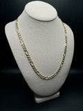 22” 14k Yellow Gold Figaro 7mm 29.6g