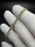 6.5" 14K Yellow Gold 6.5ctw VS/VVS Lab Diamond Tennis Bracelet 3.5mm 8.3g