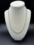 18” Silver 7ctw VS/VVS Lab Diamond Tennis Chain 2.5mm 16.9g