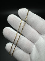 20” 14k Yellow Gold Box Chain 1.3mm 5.1g