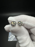 14k White Gold 3ctw Fully Certified with EGL Paperwork Lab Diamond Studs