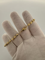 8.5” 14k Yellow Gold Moon Bead 5mm 13.2g