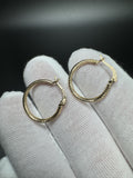 18mm 14k Yellow Gold Fancy Hoops/Huggies 1.55g