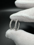 20mm Silver 1.1ctw Lab Diamond Inside Out Hoops 3.1g