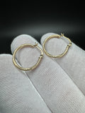 18mm 14k Yellow Gold Fancy Hoops/Huggies 1.55g