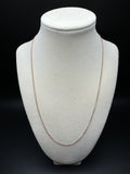 20” 14k Rose Gold Franco 1mm 2.45g