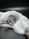 20mm Silver 1.1ctw Lab Diamond Inside Out Hoops 3.1g