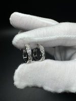 15mm 14k White Gold 1ctw VS/VVS Lab Diamond Huggies 3.8g