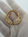 35mm 18K yellow gold twisted hoop earrings, 3.4g – Ott Family Jewelry (6)
