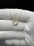 18” 10k Yellow Gold Heart Pendant Chain with 1/8ctw Natural Diamonds 1.0g