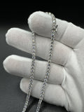 16” 3mm 9ctw Moissanite & Silver Tennis Chain 18.3g