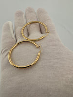 40mm x 3mm 18k Yellow Gold Hoops 4.3g