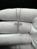 18-20” Silver Chain 3/4” .5ctw VS/VVS Lab Diamond Cross 2.8g