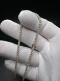 22” 14k Yellow Gold 9.7ctw E VVS2 Lab Diamond Tennis Chain EGL Certified 22.05g