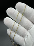 22” 14k Yellow Gold Franco 1.3mm 3.93g