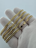 22” 14k Yellow Gold Flat Curb 4.5mm 17.14g
