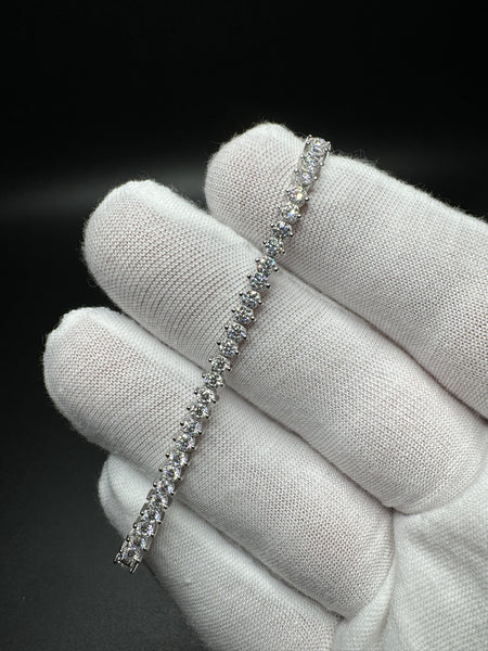 7” 3ctw Moissanite Silver Tennis Bracelet 3.5mm