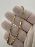 8” 14k Yellow Gold Franco 2mm 4.7g