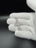 1.75" Silver Gothic Cross 1.2ctw VS/VVS Lab Diamond 6.3mm Bail 4.6g