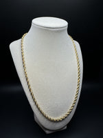 22” 14k Yellow Gold Rope 4.5mm 40.3g
