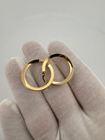 25mm 14k Yellow Gold V-Shaped Hoops 2.43g