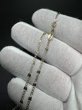 20” 14k Yellow Gold Diamond Cut Fancy Curb Link 2mm 2.3g
