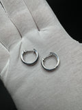 15mm 14k White Gold 1ctw VS/VVS Lab Diamond Huggies 3.8g