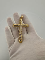 3” 14k Yellow Gold Cross/Crucifix 6.4mm Bail 11.0g