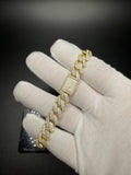8" 10mm gold over silver moissanite Cuban bracelet, 6.89ctw D VVS1, 33.4g – Ott Family Jewelry (2)
