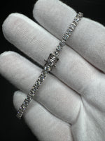 7.5” Silver 7ctw VS/VVS Lab Diamond Tennis Bracelet 8.7g