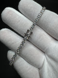 7.5” Silver 7ctw VS/VVS Lab Diamond Tennis Bracelet 8.7g