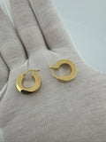 18mm x 4mm 14k Yellow Gold Flat Edge Hoops 2.72g