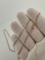 20” 14k Rose Gold Franco 1mm 2.45g