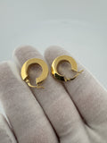 18mm x 4mm 14k Yellow Gold Flat Edge Hoops 2.72g