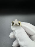 Size 8 10k Yellow Gold Star Ring est 1/2ctw Natural Diamond 3.95g