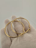 45mm x 2mm 14k Yellow Gold Hoops 3.4g