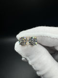 14k Yellow Gold 4ctw Fully Certified with EGL Paperwork Lab Diamond Studs