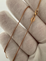 20” 14k Rose Gold Franco 1mm 2.45g