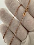 20” 14k Rose Gold Franco 1mm 2.45g