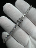 7.5” Silver 7ctw VS/VVS Lab Diamond Tennis Bracelet 8.7g