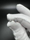 14k White Gold 1/3ctw VS/VVS Lab Diamond Studs Screw Back Posts .64g