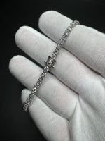 7.5” Silver 7ctw VS/VVS Lab Diamond Tennis Bracelet 8.7g
