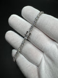 7.5” Silver 7ctw VS/VVS Lab Diamond Tennis Bracelet 8.7g