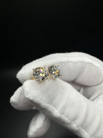 14k Yellow Gold 4ctw Fully Certified with EGL Paperwork Lab Diamond Studs