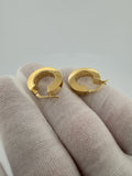 18mm x 4mm 14k Yellow Gold Flat Edge Hoops 2.72g